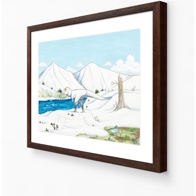 Atelier Aria Lumae Kai Hanna Van Wouden Nanuqsaurus Hoglundi Glacial Tyrant Original Watercolor Fine Art Cotton Rag Gallery Board Print 28 X 24 For Sale - Image 13 of 17