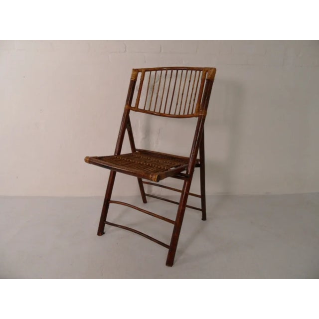 Vintage Bamboo Folding Chair, 1950s For Sale - Image 6 of 10