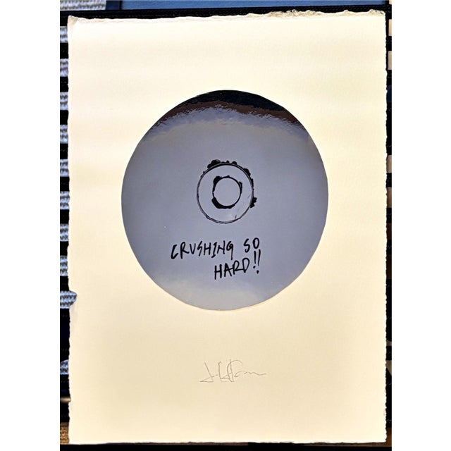 Pop Art "Crushing So Hard" Compact Disc, Original Jake Poser For Sale - Image 3 of 3