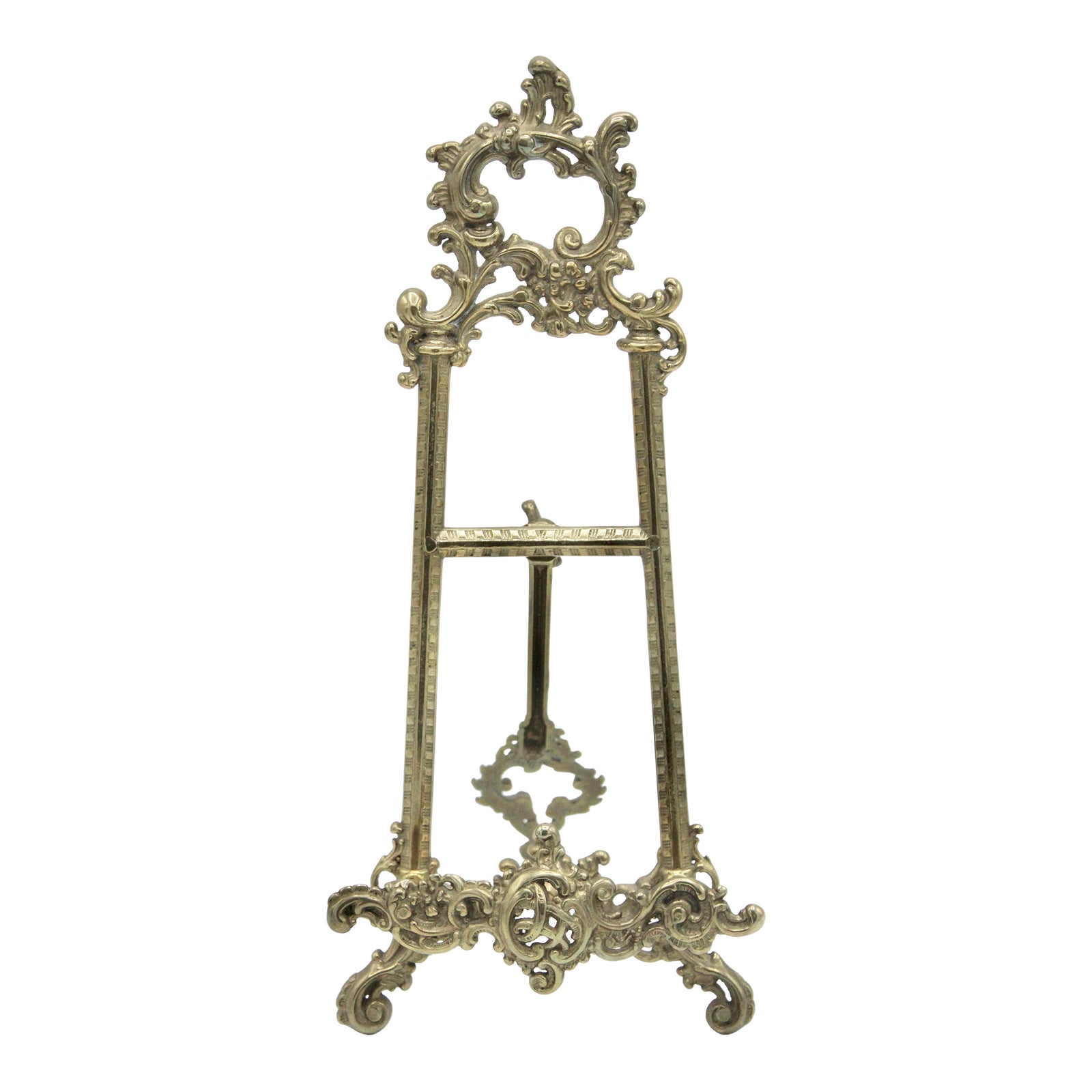 Mid Century French Golden Brass Easel / Stand Chairish