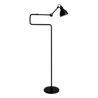 Black Lampe Gras N° 411 Floor Lamp by Bernard-Albin Gras For Sale