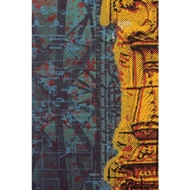 Judith Lipnik Perlow Column Series VII 2003 Signed Serigraph in Colors on Paper For Sale - Image 4 of 4