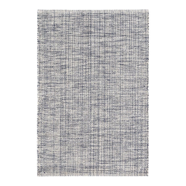 Dash & Albert by Annie Selke Marled Indigo Woven Cotton Rug, 3' x 5' For Sale
