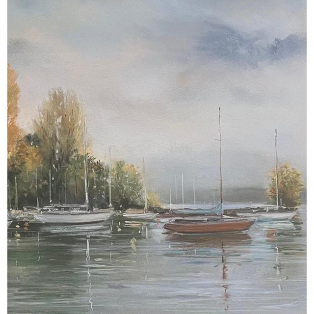 1980s Guy Pittet, Creux De Genthod, 1980s, Pastel on Paper For Sale - Image 5 of 10