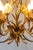 Metal Italian Chandelier in Gilded Metal with Leaves and Flowers, 1970s For Sale - Image 7 of 8