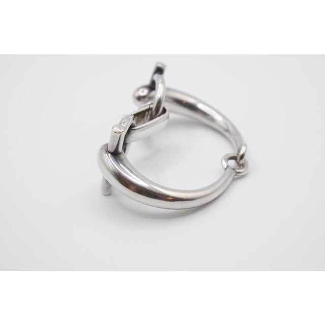 Gucci Late 20th Century Silver Gucci Horse Bit Bracelet For Sale - Image 4 of 9
