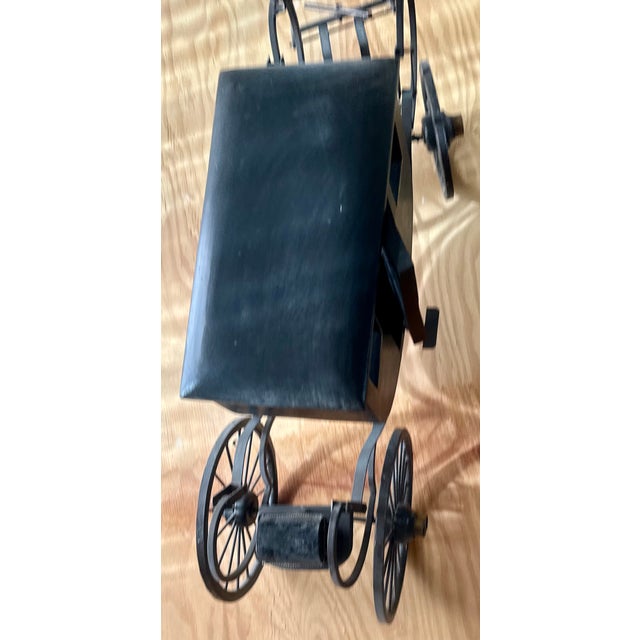 Monumental 39" Vintage German Handmade Wood & Iron Royal State Carriage Coach Model For Sale - Image 9 of 14