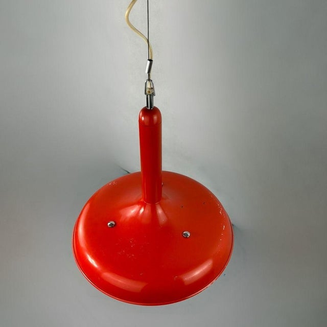 Orange Metal Ceiling Lamp, 1970s For Sale - Image 10 of 15