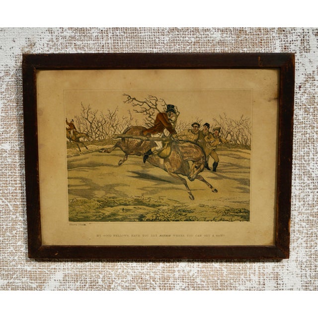 Henry Alken, Hunting Scenes, Chromolithograph Prints, 1820, Set of 6 For Sale - Image 6 of 14