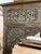 Mid-Century Modern 1920s Hand-Carved Lattice Console Table – Ornate Solid Wood Hallway Accent For Sale - Image 3 of 6