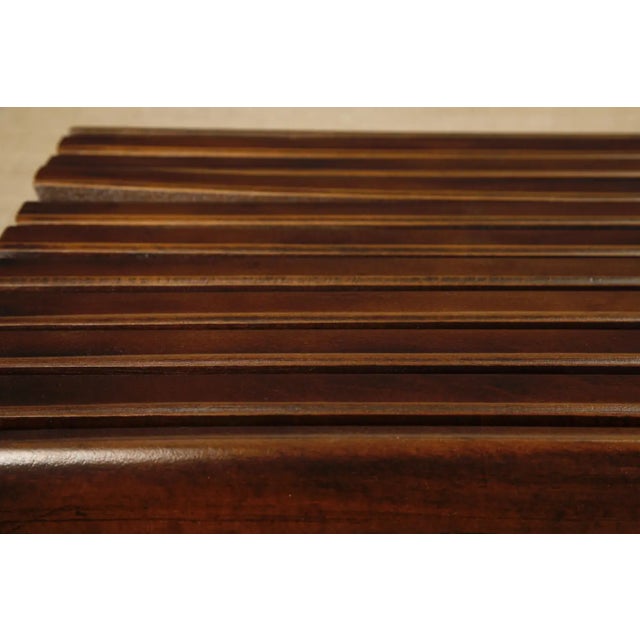 Wood Mid-Century Modern Walnut Slatted Bench or Coffee Table, 1960s, Refinished For Sale - Image 7 of 15