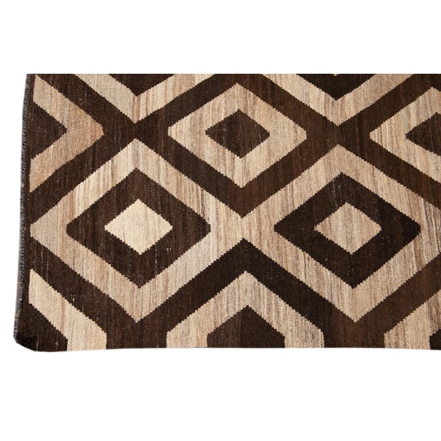 2010s 21st Century Contemporary Turkish Kilim Wool Rug For Sale - Image 5 of 13