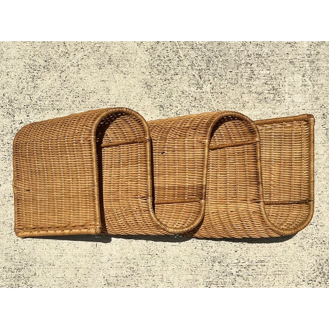 Vintage Woven Rattan Wall Sculpture For Sale - Image 9 of 14