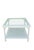 Vintage Faux Bamboo Regency Oversized White Glass Top Cane Bottom Shelf Square Side Coffee Tables- a Pair For Sale - Image 9 of 11