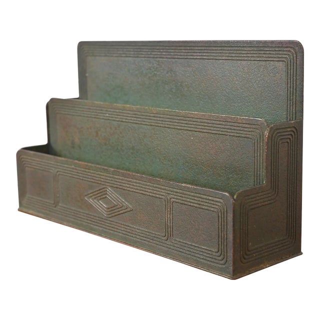 Tiffany Studios New York Graduate Bronze Letter Rack For Sale