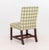 Textile Sage Green and Off-White Checkerboard Linen Upholstered Wood Slipper Chair and Ottoman For Sale - Image 7 of 12