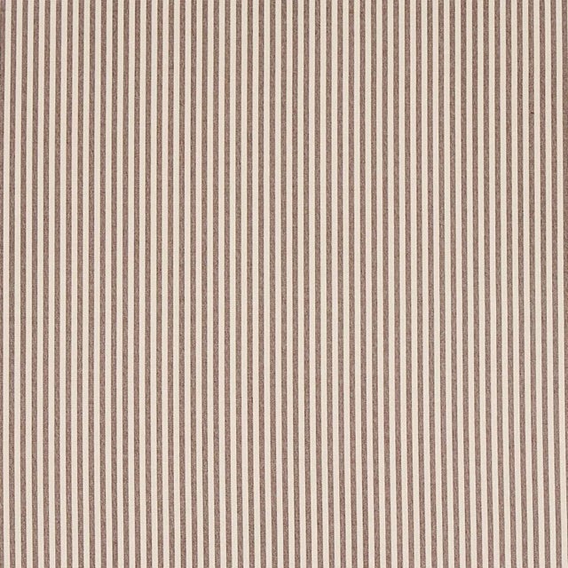 Sample - Schumacher Charee Silk Stripe Fabric in Brown For Sale