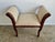 French Provincial French Linen Upholstered Bench C. 1940's For Sale - Image 3 of 11