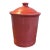 Vintage Large Homer Laughlin Fiesta Persimmon Canister & Lid - Retired For Sale