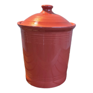 Vintage Large Homer Laughlin Fiesta Persimmon Canister & Lid - Retired