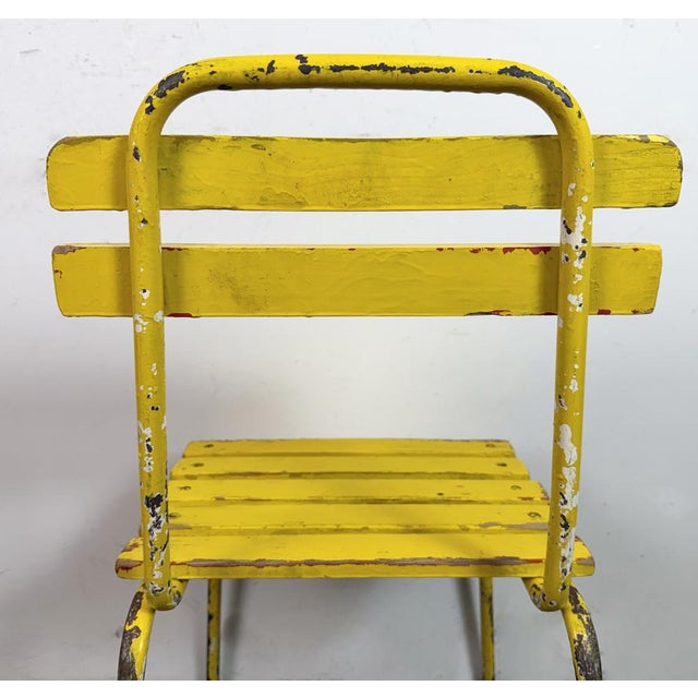 Yellow Vintage Industrial Yellow Chair, 1960s For Sale - Image 8 of 16