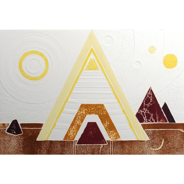 "Pharoah IV" by Martha Slaymaker Hand Signed, Titled and Numbered by the artist Limited Edition Collagraph Etching Hand...