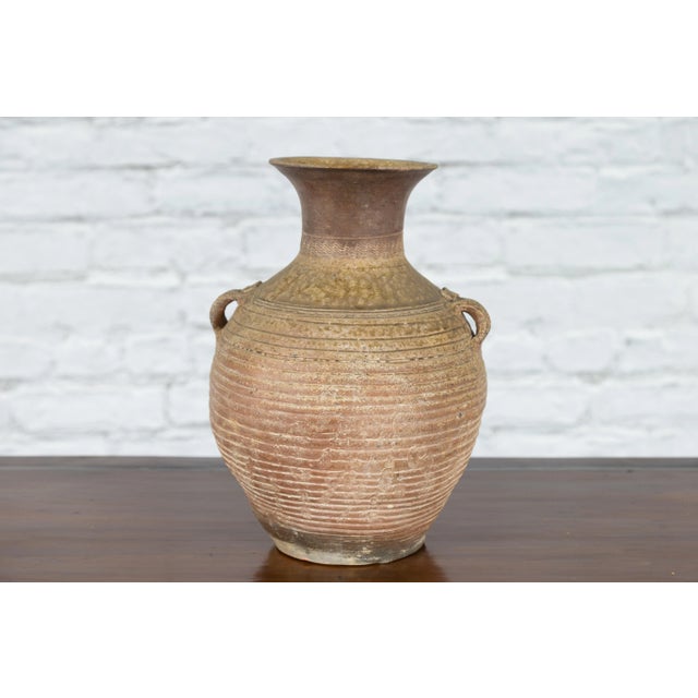 18th Century Chinese Qing Dynasty Terracotta Concentric Line Water Vessel For Sale - Image 12 of 13