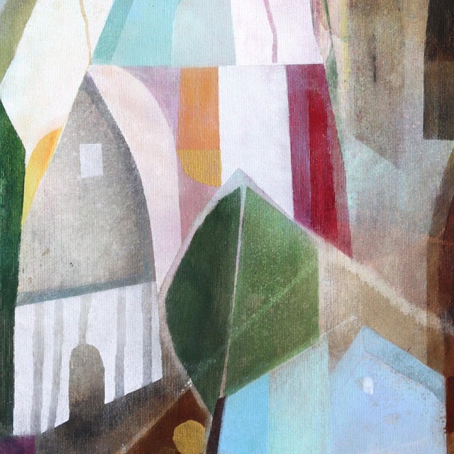 2020s The Girl in Central Park - Original Contemporary Architectural Cityscape Acrylic Painting on Canvas by Maria C Bernhardsson For Sale - Image 5 of 8