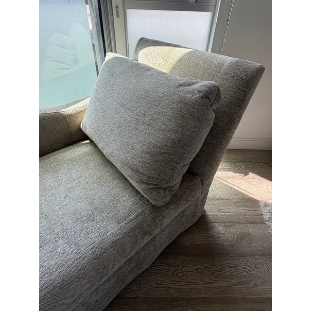 Contemporary Donghia Bond Street Daybed in Neutral Sage Upholstery, Designer Vintage For Sale - Image 3 of 9