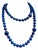 Lapis Lazuli Single Strand Necklace 14 Kt Roundel Yellow Gold , 32 Inch For Sale