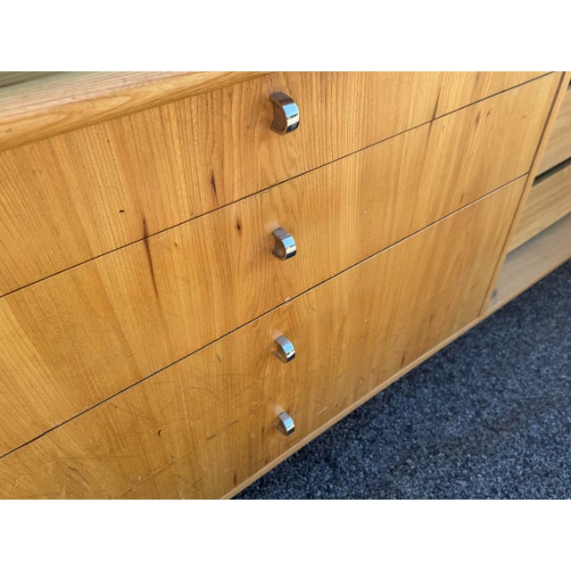 Tan Vintage 1970s Jack Cartright for Founders Furniture Light Elm Wood Low Dresser For Sale - Image 8 of 12