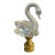 1960s Art Glass Cut Crystal Swan Lamp Finial For Sale