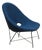 Kosmos Lounge Chair in Teal Pierre Frey Bouclé by Augusto Bozzi for Saporiti, 1950s For Sale