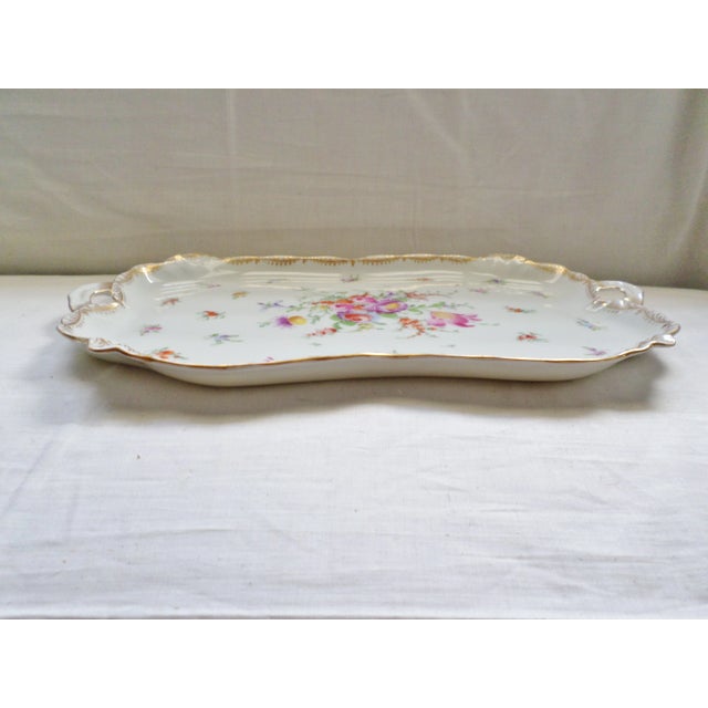 Late 20th Century Dresden Porcelain "Malmaison" Tray For Sale - Image 5 of 11