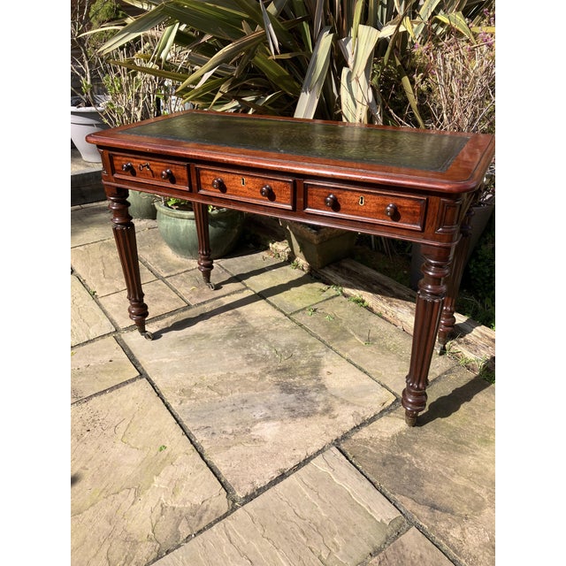 Brown Victorian Writing Table, 1890s For Sale - Image 8 of 8