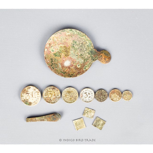 Antique 1880 Gold or Apothecary Balance Scale With Original Weights Pennyweight Set For Sale - Image 4 of 9