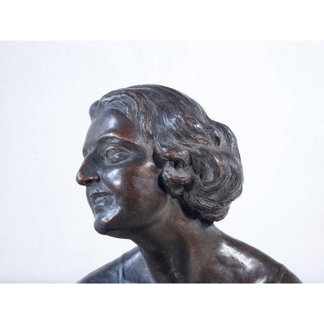Terracotta Bust of Young Woman For Sale - Image 4 of 18