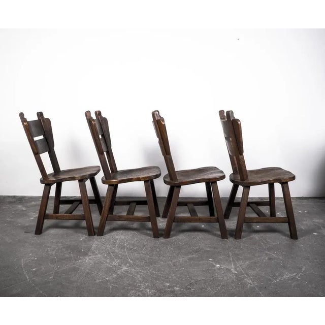 Oak Dining Chairs, 1960s, Set of 4 For Sale - Image 4 of 18