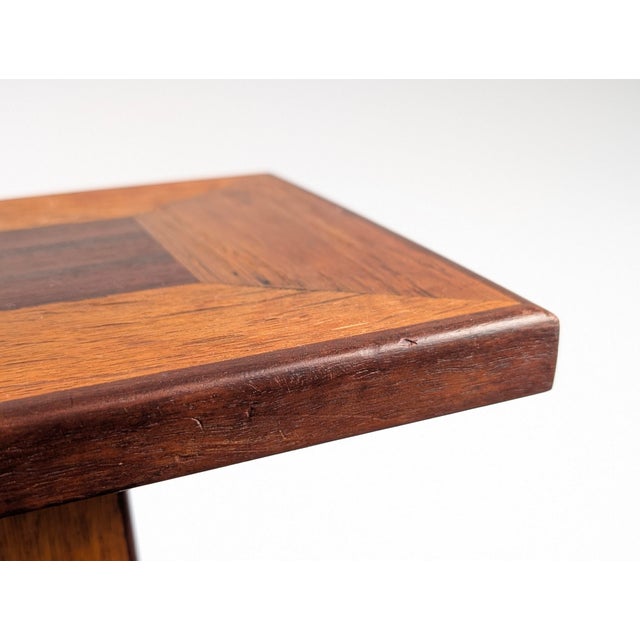 Art Deco Wooden Pedestal Column with Geometric Marquetry, France, 1920s For Sale - Image 4 of 18