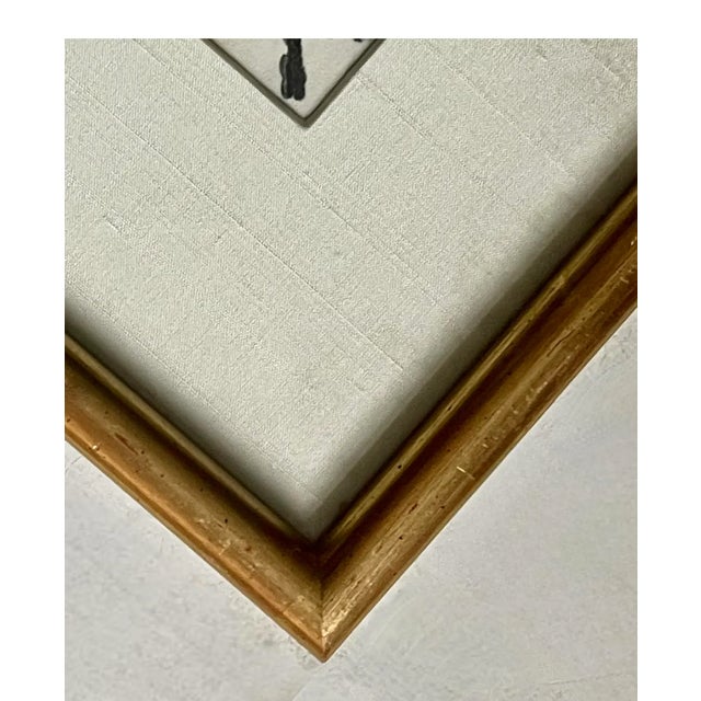 Japanese Paintings of Cranes, Ink and Tempera in Gilt Wood Frames, a Pair For Sale - Image 11 of 13