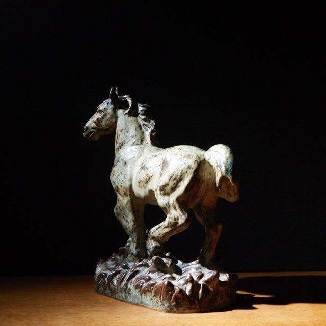 Ceramic Horse Sculpture by Knud Kyhn for Royal Copenhagen, 1960s For Sale - Image 9 of 11