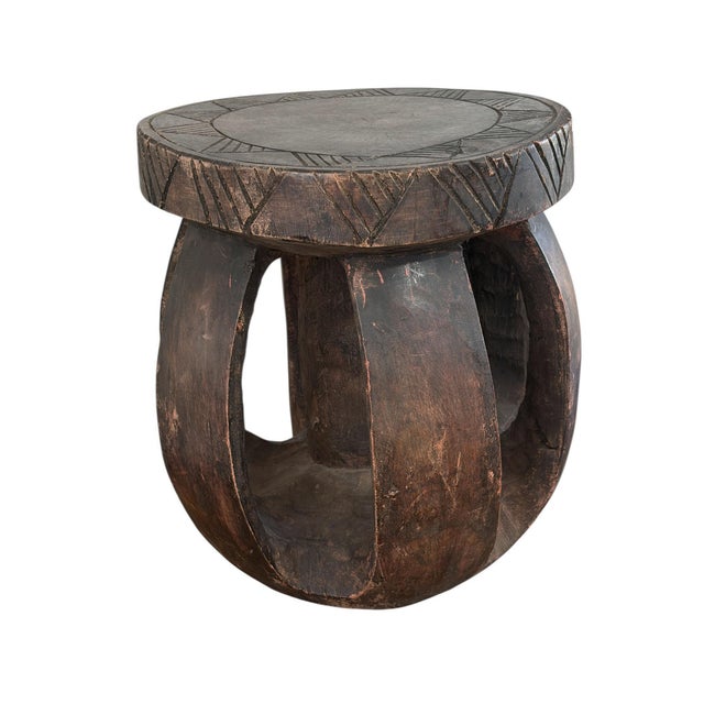 Vintage Rustic African Baga Stool Guinea-Bissau 11.5" H For Sale In New York - Image 6 of 6