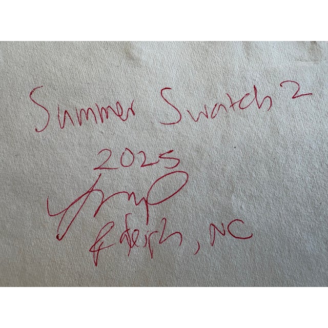 Painterly shapes, artfully arranged on dark gray-pink painted cotton paper, hand-torn by the artist, signed on recto,...