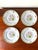 Charming set of four hand-painted French dessert plates by Longchamp, marked “Longchamp Décor Inaltérable – Peint à la...