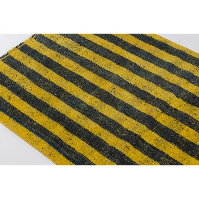 Vintage Organic Stripe Kilim Rug For Sale - Image 10 of 10
