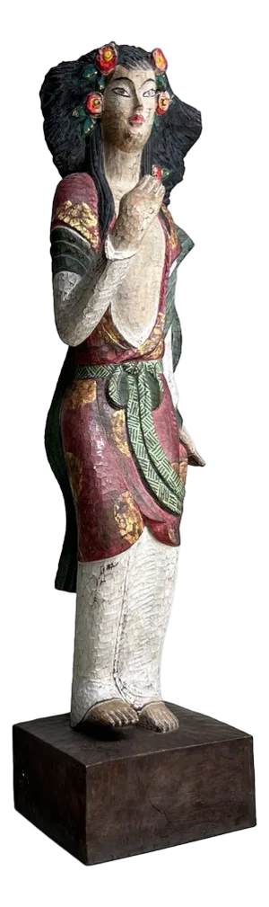 Vintage Exotic Wooden Figure, 1950s