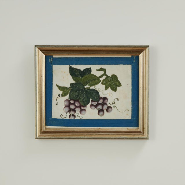 Set of Nine Antique Chinese Botanical Fruit Paintings on Pith Paper For Sale - Image 10 of 18