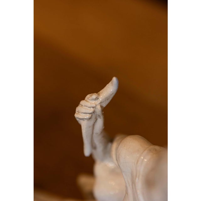 20th Century Italian Ceramic Sculpture of Diana For Sale - Image 10 of 10