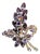 1960s Verified Juliana D&E Amethyst Ab Rhinestone Floral Spray Brooch Book Piece For Sale