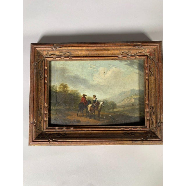 French Philips Wouwerman (1619-1668) Travelers on the Road 17th Century Oil on Canvas Flemish For Sale - Image 3 of 4